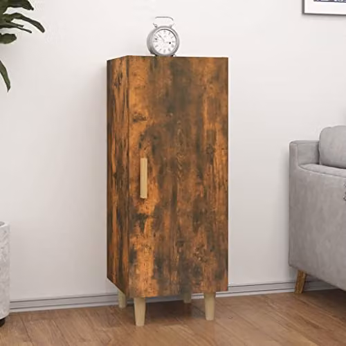vidaXL Smoked Oak Sideboard in Brown, W/D/H: 34.5 x 34 x 90 cm – 2
