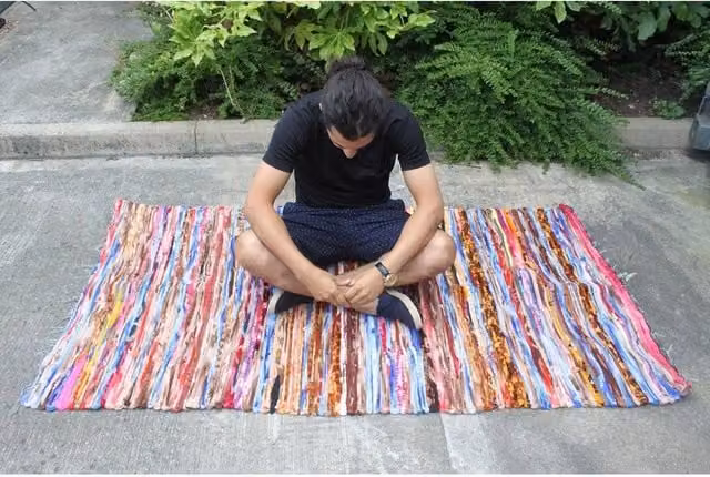 KDMD Ethnic Rectangular Velvet Rug, Multicolour, W: 105 cm, L: 185 cm – 1