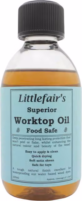 Littlefairs Natural Wood Finishing Worktop Oil, 0.25 l