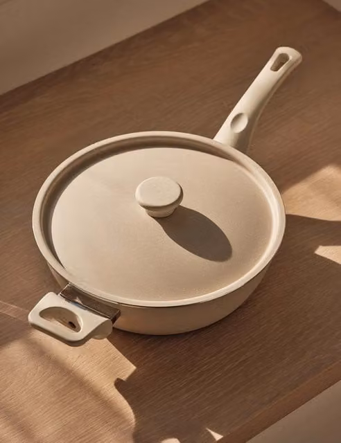 M&S Non-Stick All In One Saucepan, Beige, Diameter: 28 cm