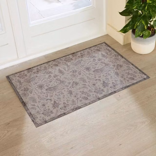 Artsy Mats Beige Hare Doormat, W: 60 cm, D: 90 cm