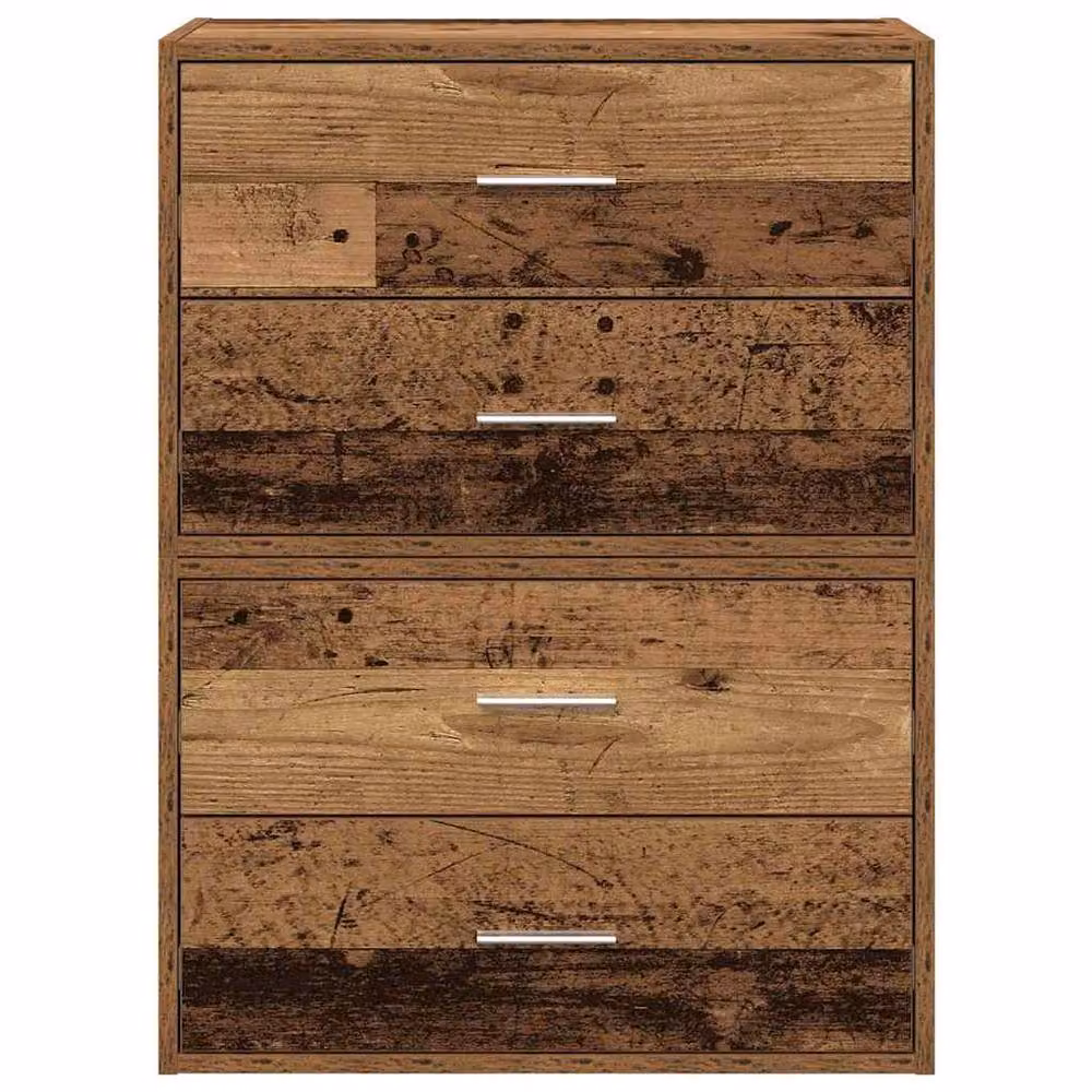Berkfield Home Set of 2 Durable Rustic Cabinets with 2 Drawers in Brown, W/D/H: 60 x 31 x 40 cm – 2