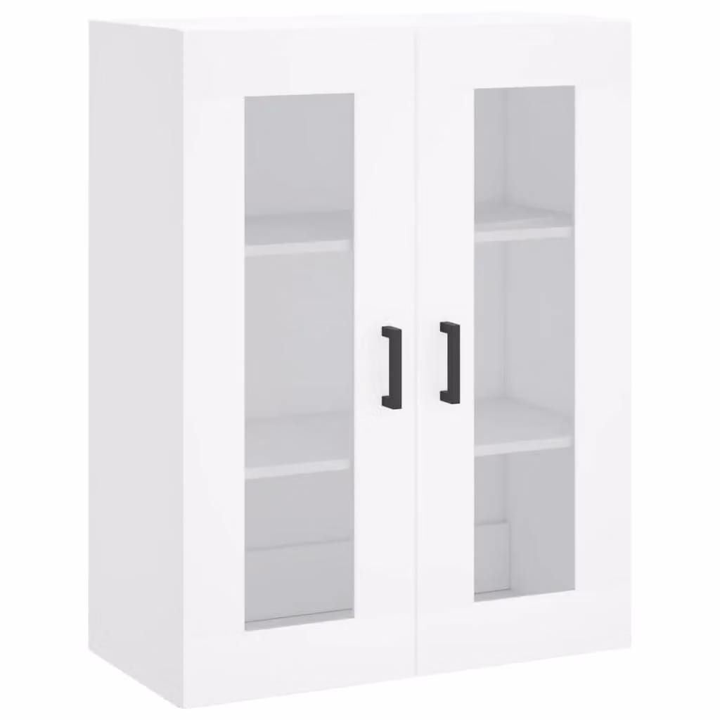 Berkfield Home Wall Mounted Cabinet in White with Glass Doors, W/D/H: 69.5 x 34 x 90 cm – 2