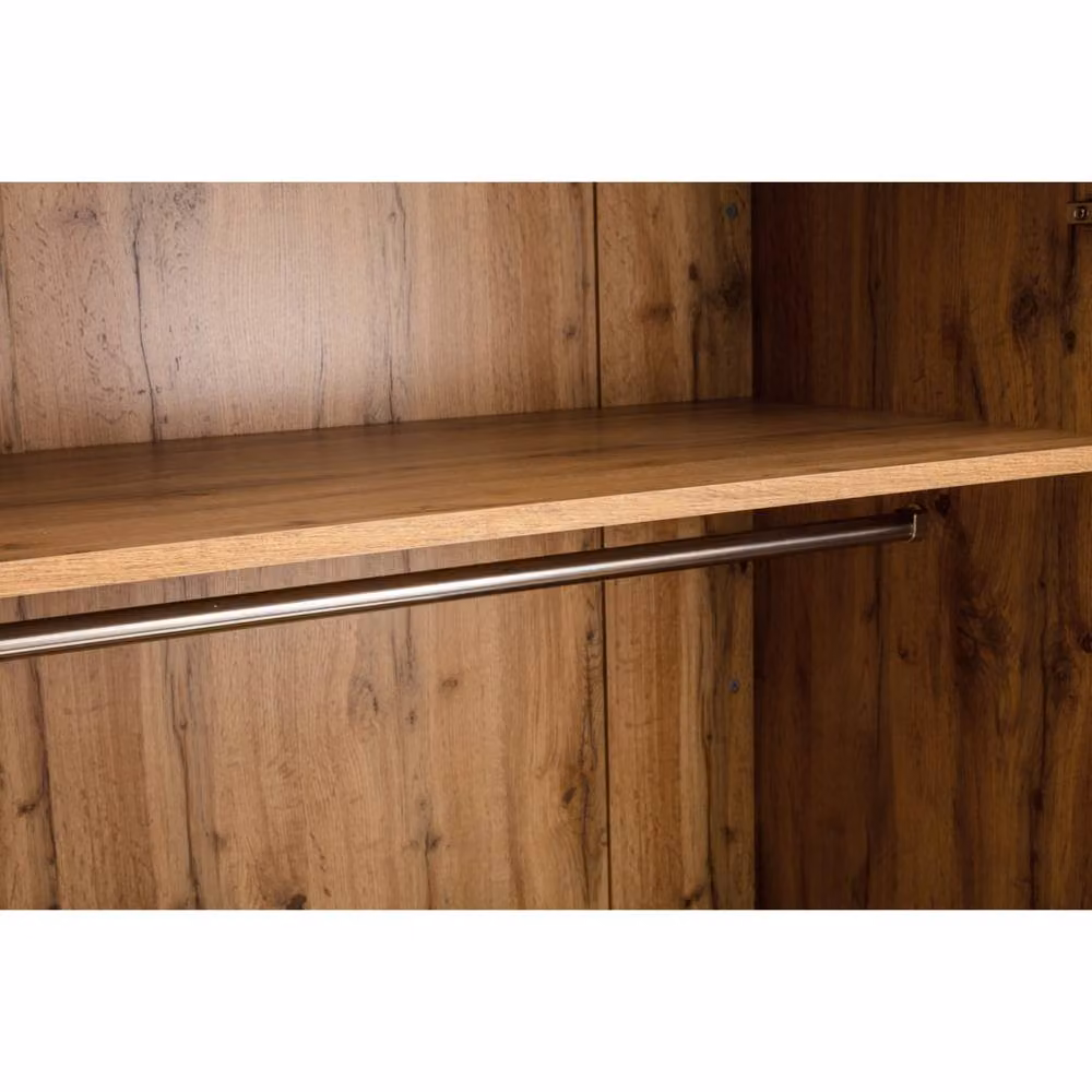Cheshire Premium Kora 2 Door and 1 Drawer Wardrobe in Light Oak – 4
