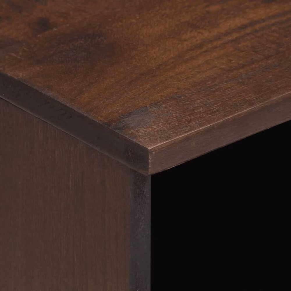 Berkfield Home Set of 2 Solid Mango Wood Bedside Cabinets in Brown, W/D/H: 40 x 33 x 46 cm – 5