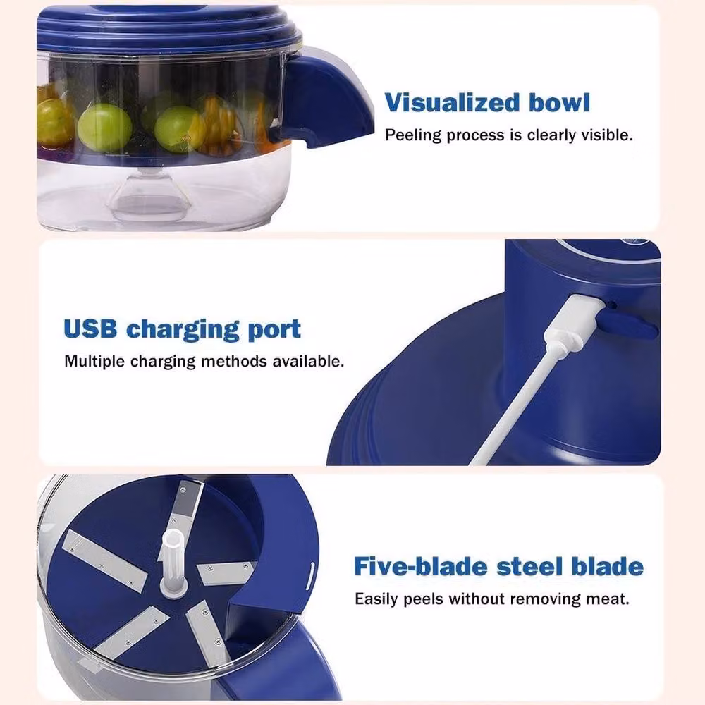 EONLION Electric Grape and Garlic Peeler Machine in Blue – 3