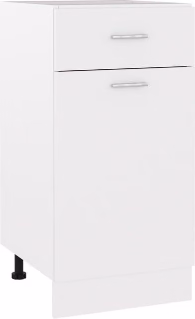 Berkfield Home White Drawer Bottom Cabinet in MDF, W/D/H: 40 x 46 x 81.5 cm