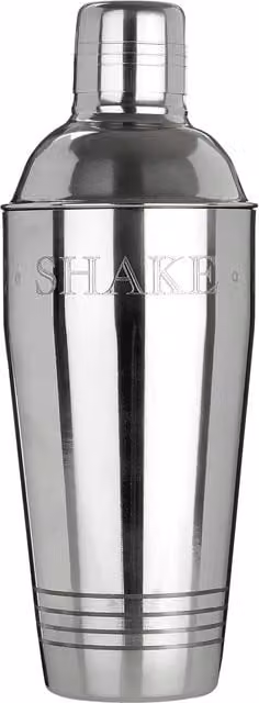 Orsina Round Stainless Steel Bombay Cocktail Shaker in Silver