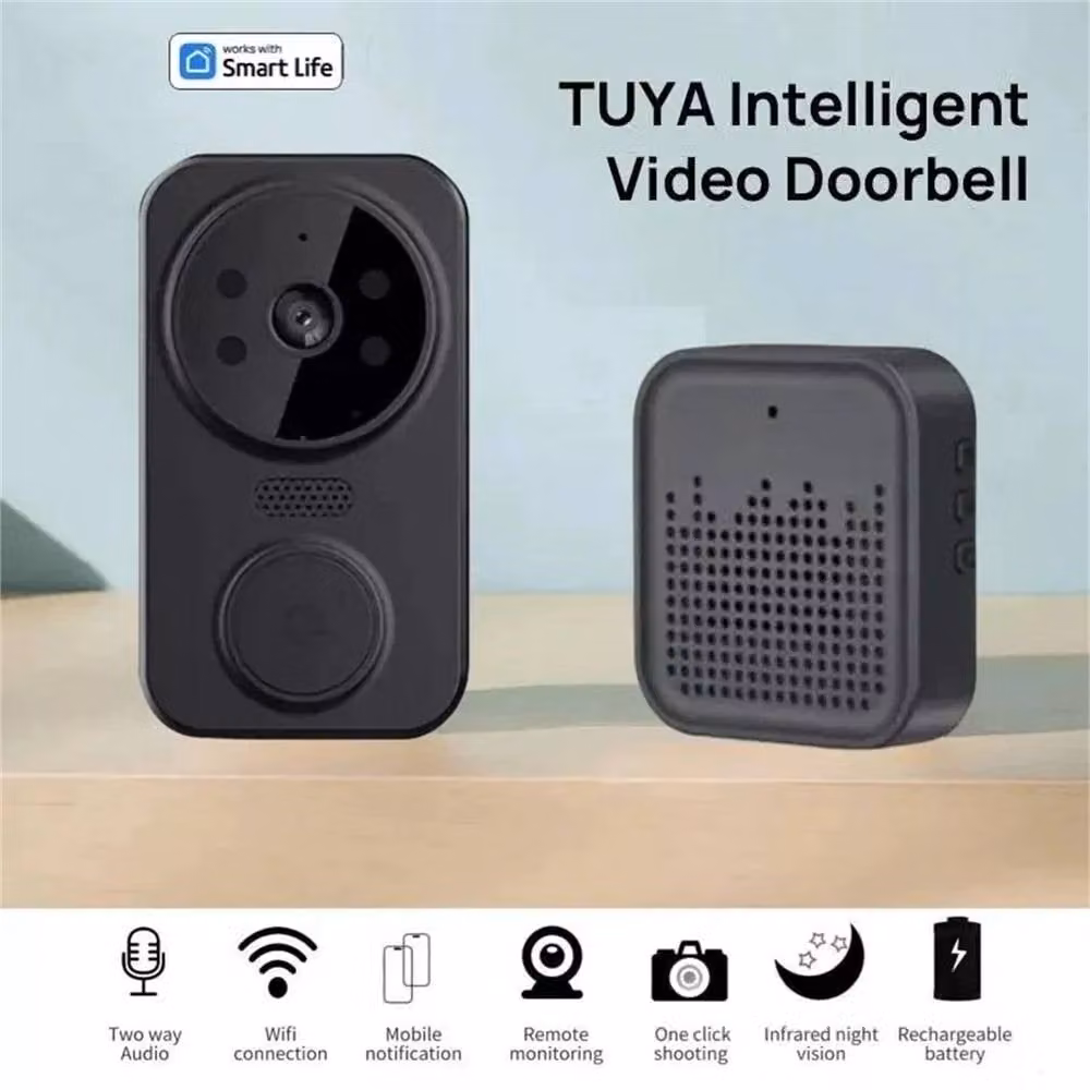 Nordara No Screen Wireless WiFi Video Doorbell in Black – 3