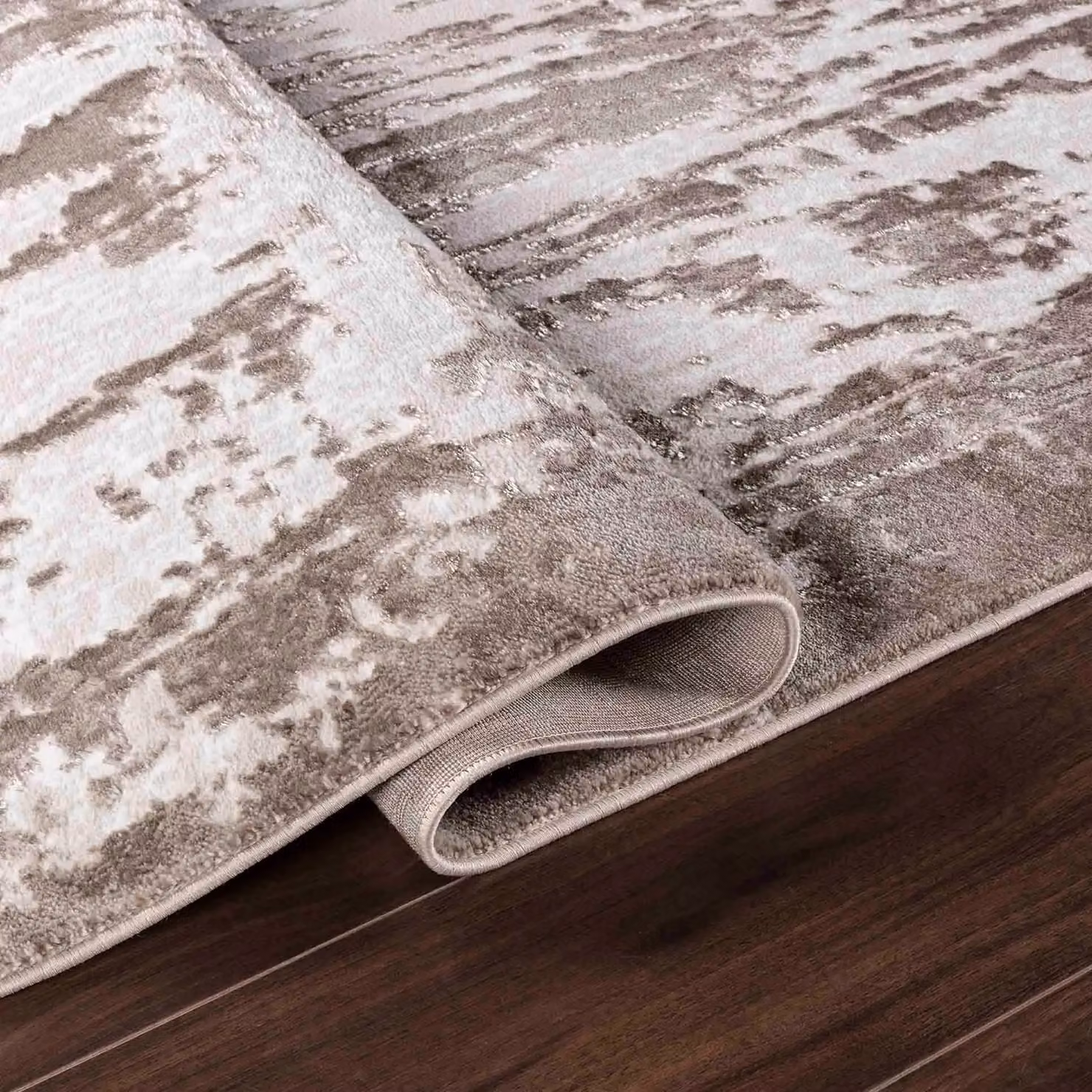 Desire Rugs Serenity Modern Abstract Area Rug in Grey and Beige, W: 60 cm, L: 220 cm – 3
