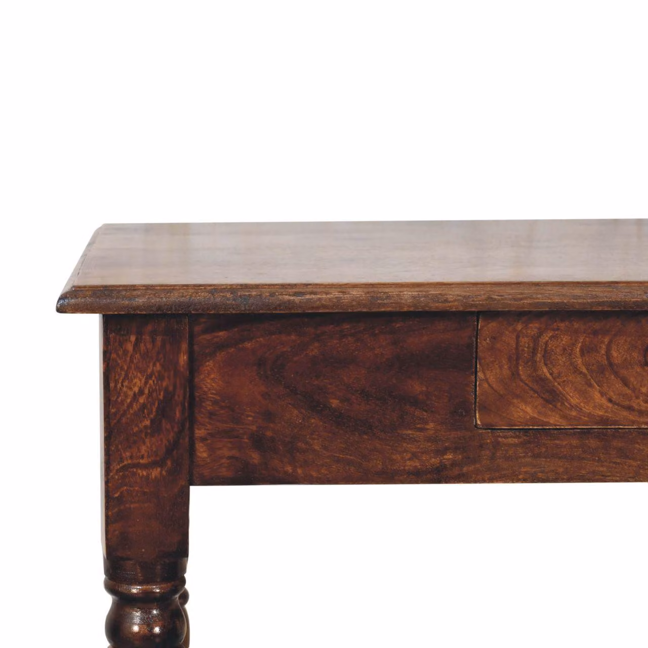 Aosom UK California Walnut Solid Wood Bedside Cabinet with Drawer, Brown, W/D/H: 80 x 45 x 78 cm – 5