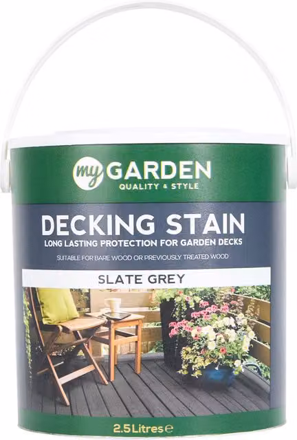 My Garden Decking Stain for Wood, Slate Grey, 2.5 l