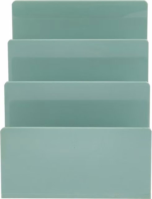 i-doodle essentials Green Plastic Letter Tray File Organiser