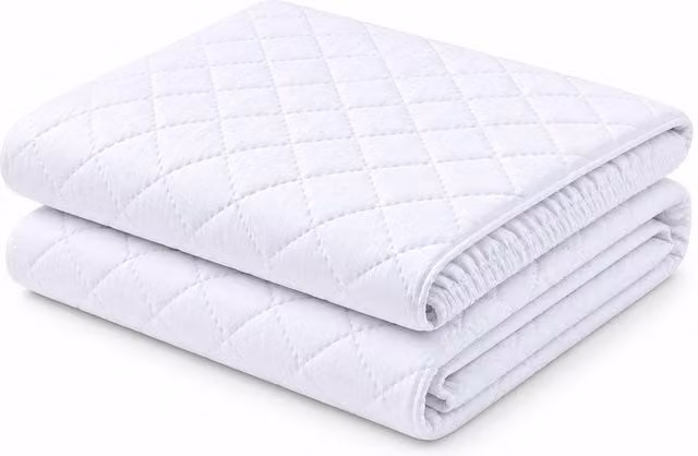 Homes-Linen Waterproof Quilted Microfibre Mattress Protector in White, Single, W/D/H: 90 x 200 x 30 cm