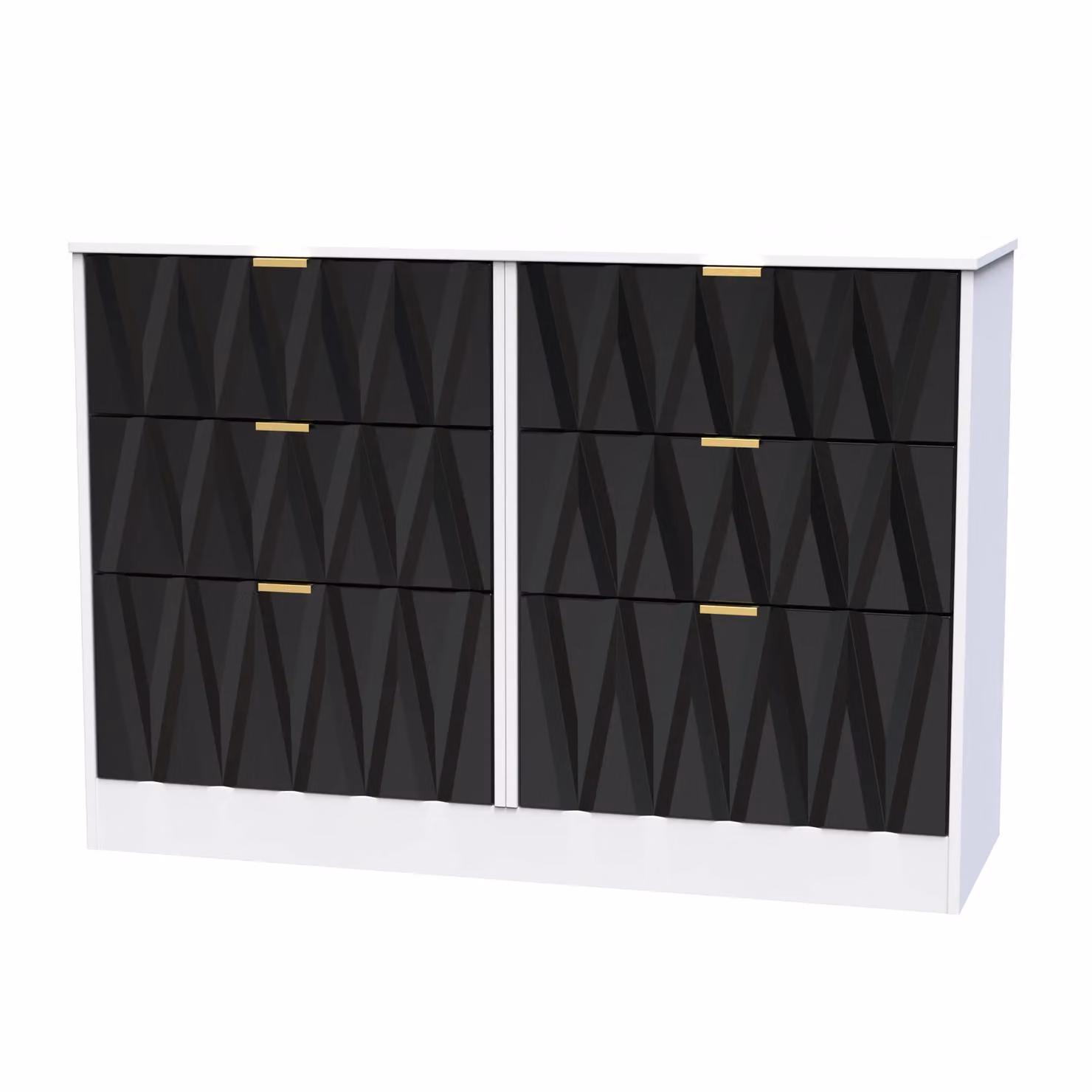 Ready Assembled 2 U Washington 6 Drawer Wide Chest in Black – 2
