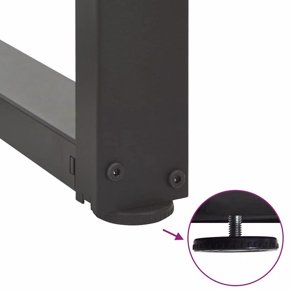 Berkfield Home T-Shaped Bar Table Legs in Anthracite Steel, 2 Pieces, W/D/H: 50 x 35 x 90-91 cm – 4