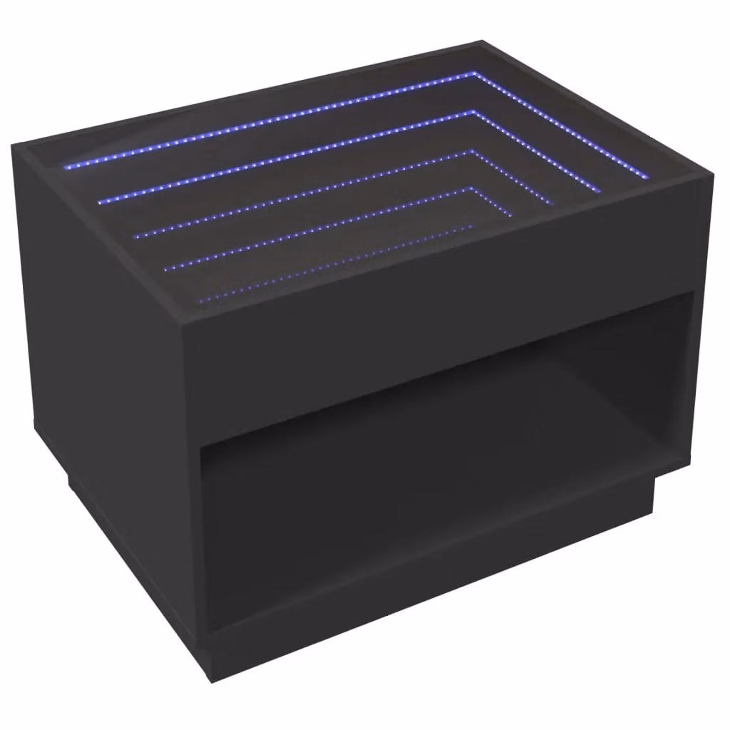 Berkfield Home Infinity LED Coffee Table in Black, W/D/H: 70 x 50 x 50 cm – 3