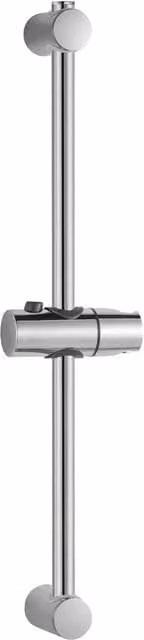 NESTLUNE Adjustable Slider Rail Shower Riser Kit with Soap Dish in Silver Chrome – 1
