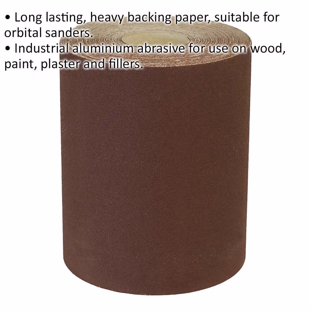 Loops Aluminium Abrasive Sanding Roll for Orbital Sanders, 180 Grit, Extra Fine, W: 11.5 cm, L: 10 m – 2