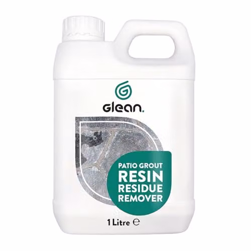GLEAN Patio Grout Resin Residue Remover, 1 Litre, Non-Caustic White Spot Cleaner for Porcelain and Natural Stone