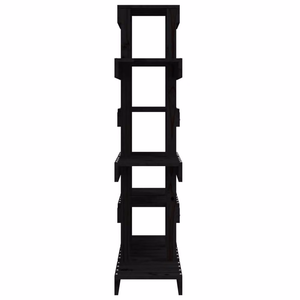 Berkfield Home Black Solid Wood Pine Plant Stand, W/D/H: 85 x 25 x 109.5 cm – 5