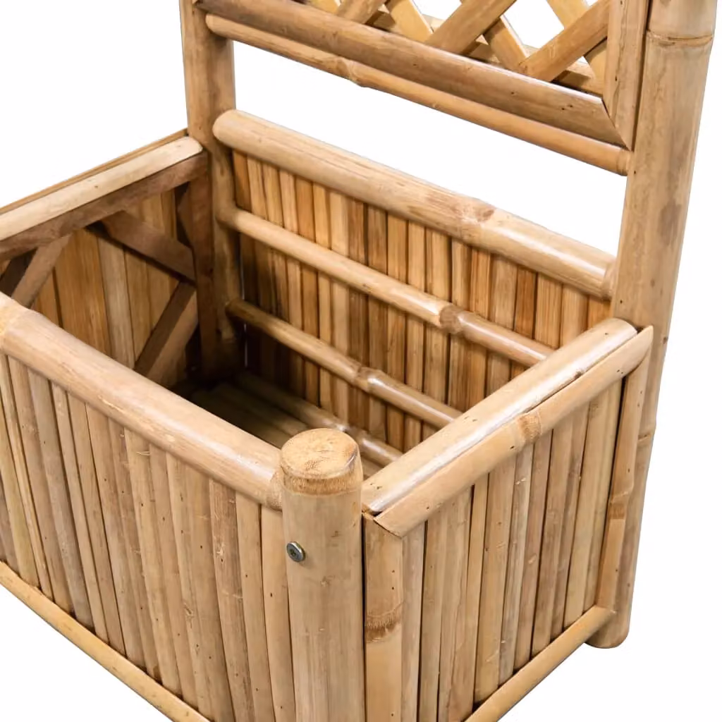Berkfield Home Garden Wooden Raised Bed with Trellis in Brown, W/D/H: 40 x 30 x 40 cm – 3