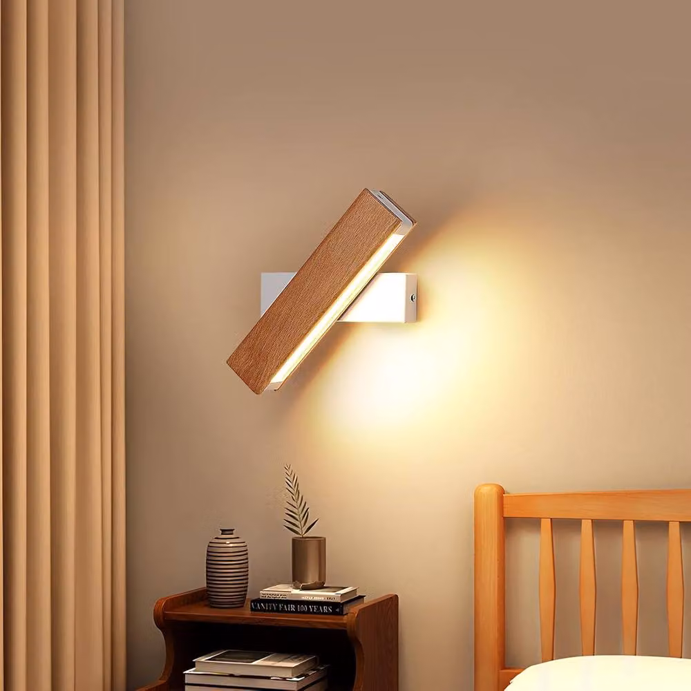 Goeco Modern LED Wall Light in White with 360 Degree Rotation and Warm White 3000K Illumination – 2