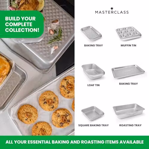 MasterClass Silver Aluminium Rectangular Baking Sheet – 3