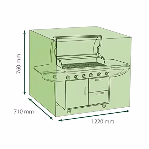 St Helens Home and Garden Water Resistant Wagon BBQ Cover in Green – 2