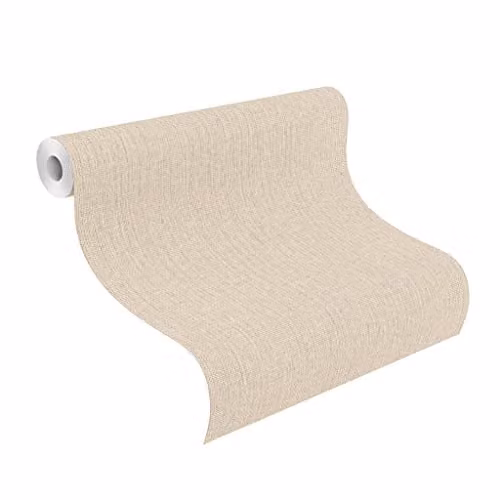 Rasch Kimono Non Woven Wallpaper in Beige and White, 10.05 m x 0.53 m – 1