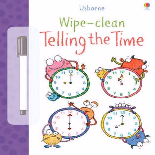 Jessica Greenwell Telling the Time Wipe-clean Multicolour Paperback Book
