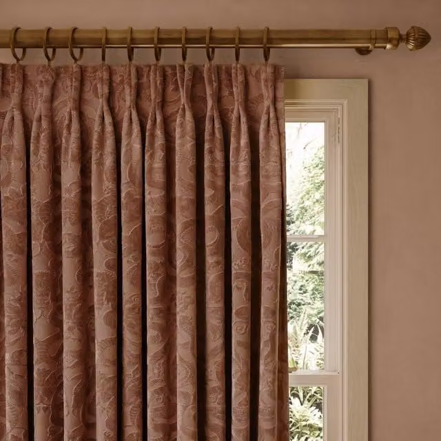 House of Hackney Pink Velvet Fabric Panel Curtain