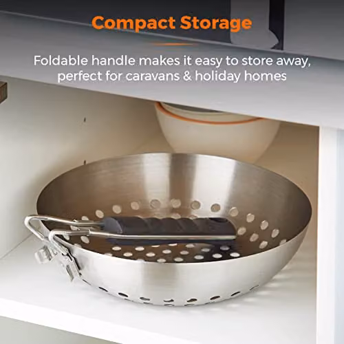 Tower Outdoor Living Stainless Steel Grill Pan in Silver with Removable Handle – 7