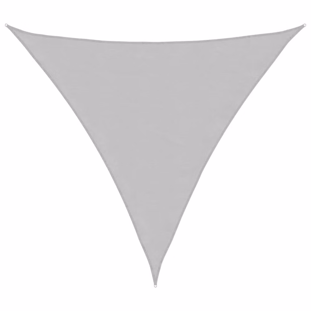 Berkfield Home Square Sun Shade Sail in Light Grey, 100% Polyester Oxford, W/D/H: 4 x 4 x 4 m