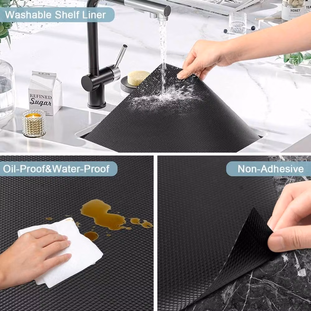 NESTLUNE Non Slip Toolbox Liner Drawer Mat, Black, W: 1000 cm, D: 52 cm – 2