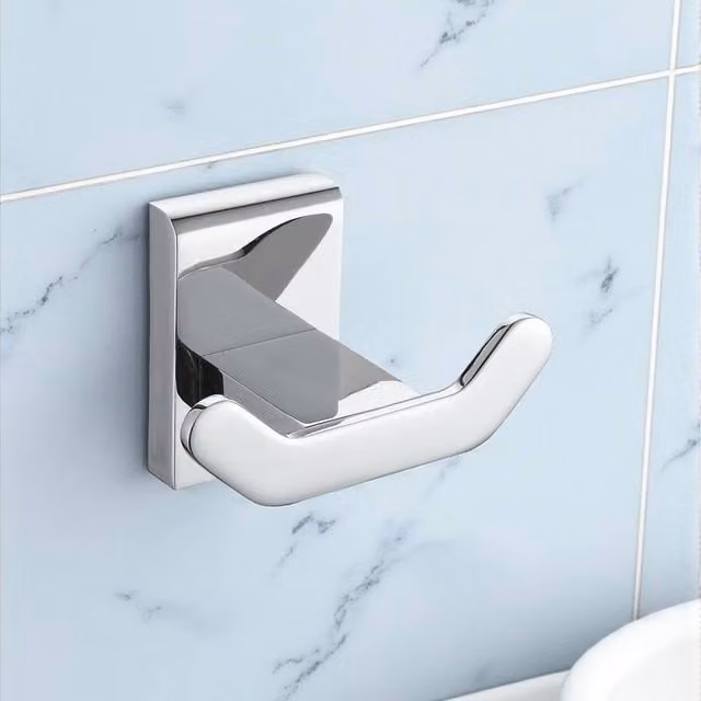 Showerdrape Unity Wall Mounted Stainless Steel Robe Hook in Silver