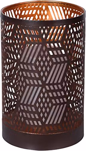 Luxform Lighting Swindon Solar Powered Metal Outdoor Garden Table Lamp in Anthracite with Flicker Effect, Height: 23 cm