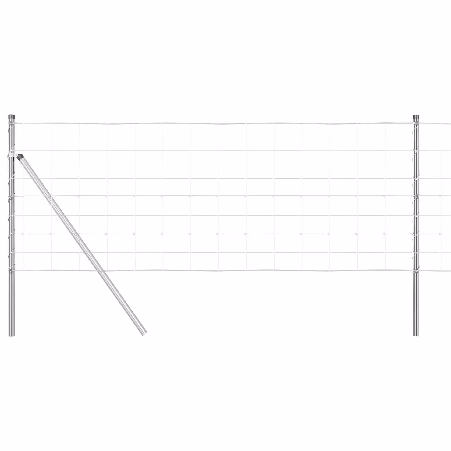 Berkfield Home Field Fence in Silver Galvanised Steel, W: 0.8 m, L: 25 m – 2