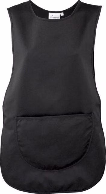 Premier Women's Pocket Tabard Workwear in Black, Size: Small