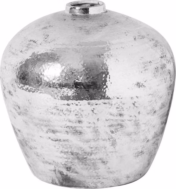 Hill Interiors Astral Hammered Silver Tabletop Vase