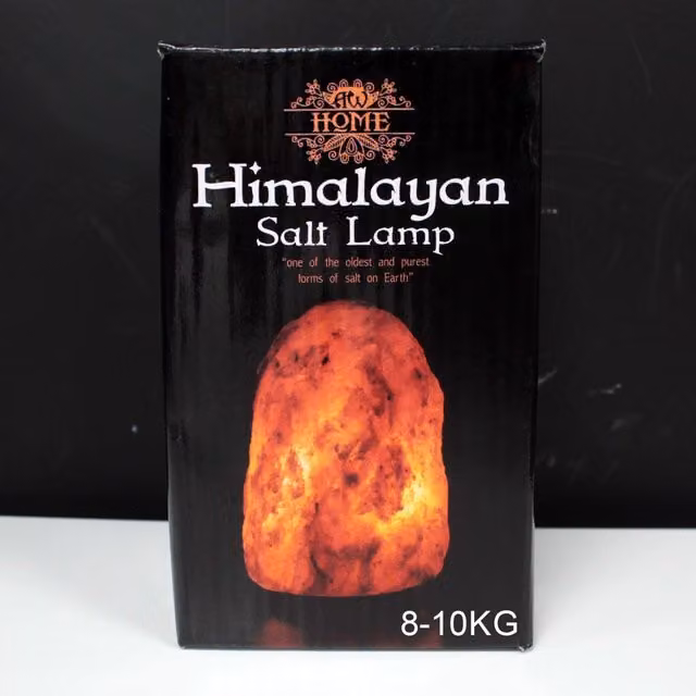 KDMK Natural Himalayan Salt Lamp with UK Fitting and Ionizer, Orange