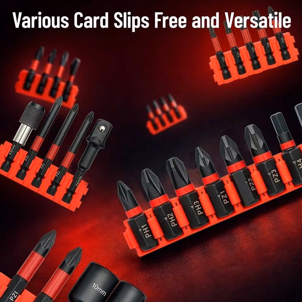 Nordara 31-Piece Alloy Steel Impact Screwdriver Bit Set in Red – 3