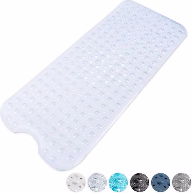 Keplin Non-Slip Bath Mat, Transparent, W: 100 cm, D: 40 cm