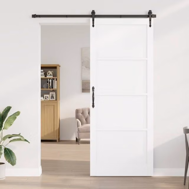 Berkfield Home Orkdal Modern Sliding Interior Door in White Lacquered Wood, W/D/H: 93 x 4 x 232 cm