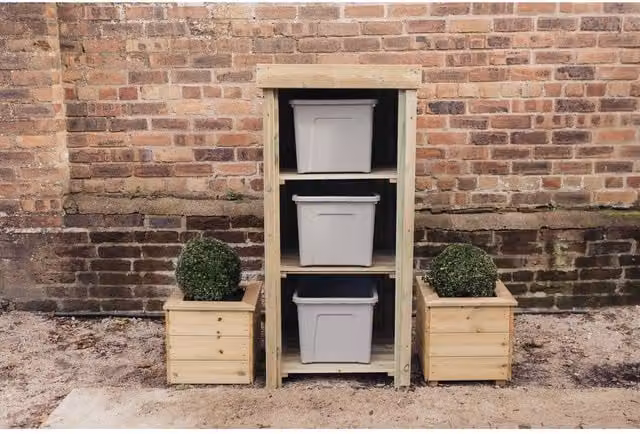 Churnet Valley Garden Furniture Ltd Timber Garden Store without Door in Brown, W/D/H: 141 x 67 x 67 cm