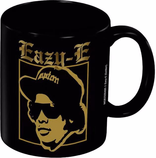 Eazy-E Face Ceramic Mug, Black, 325ml – 1