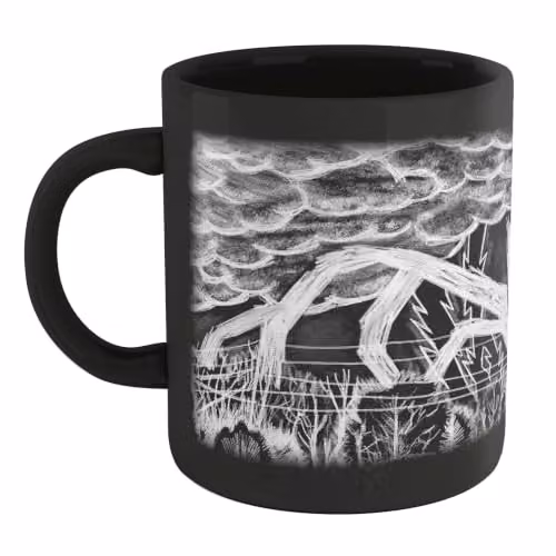 Zavvi Stranger Things Mind Flayer Drawing Ceramic Mug, Black