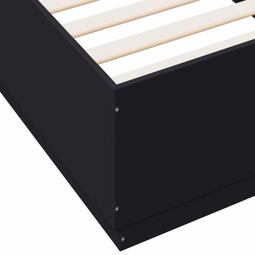 Berkfield Home Modern Black Bed Frame W/D/H: 100 x 200 cm – 5