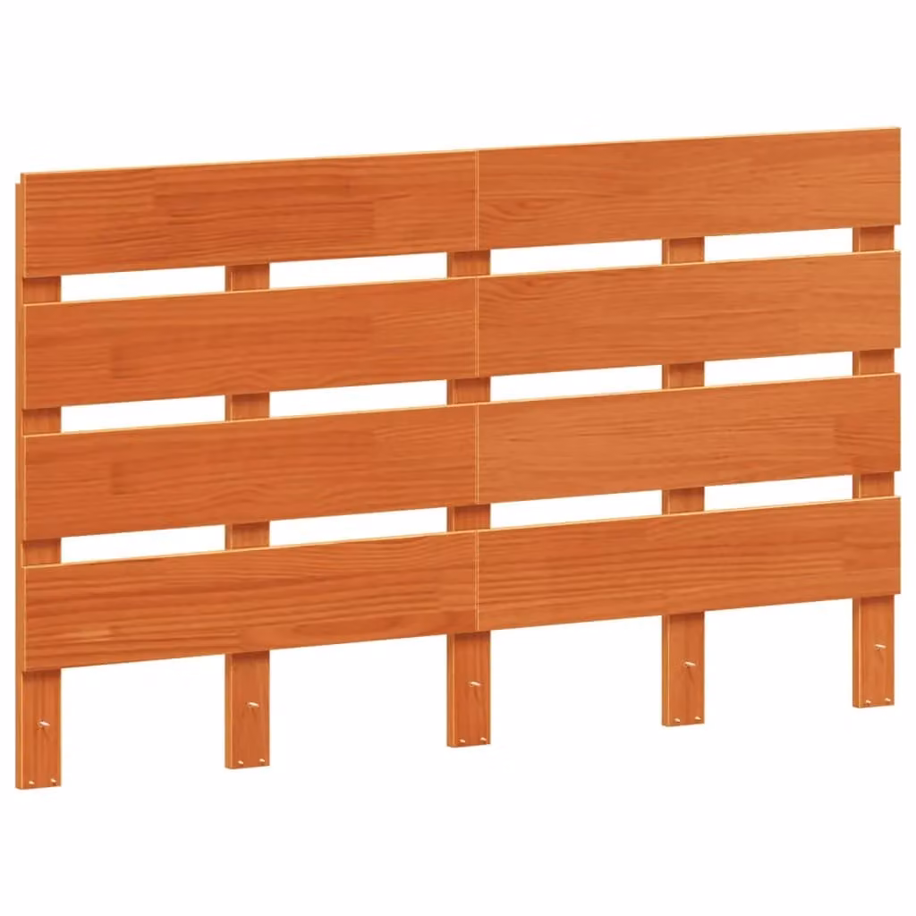 Berkfield Home Solid Wood Pine Headboard in Wax Brown, 135 cm – 2