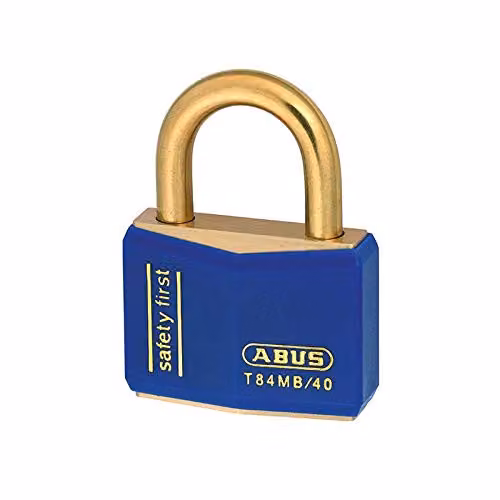ABUS Nautic INOX Series Solid Brass Padlock with 8406 Alike Key, Blue
